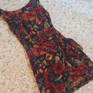 All That Jazz Floral Faux Wrap Dress